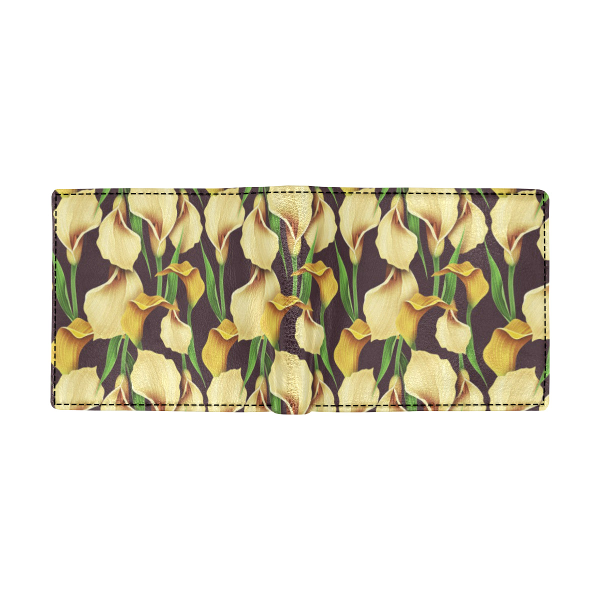 Lily Pattern Print Design LY013 Men's ID Card Wallet