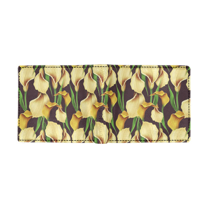 Lily Pattern Print Design LY013 Men's ID Card Wallet