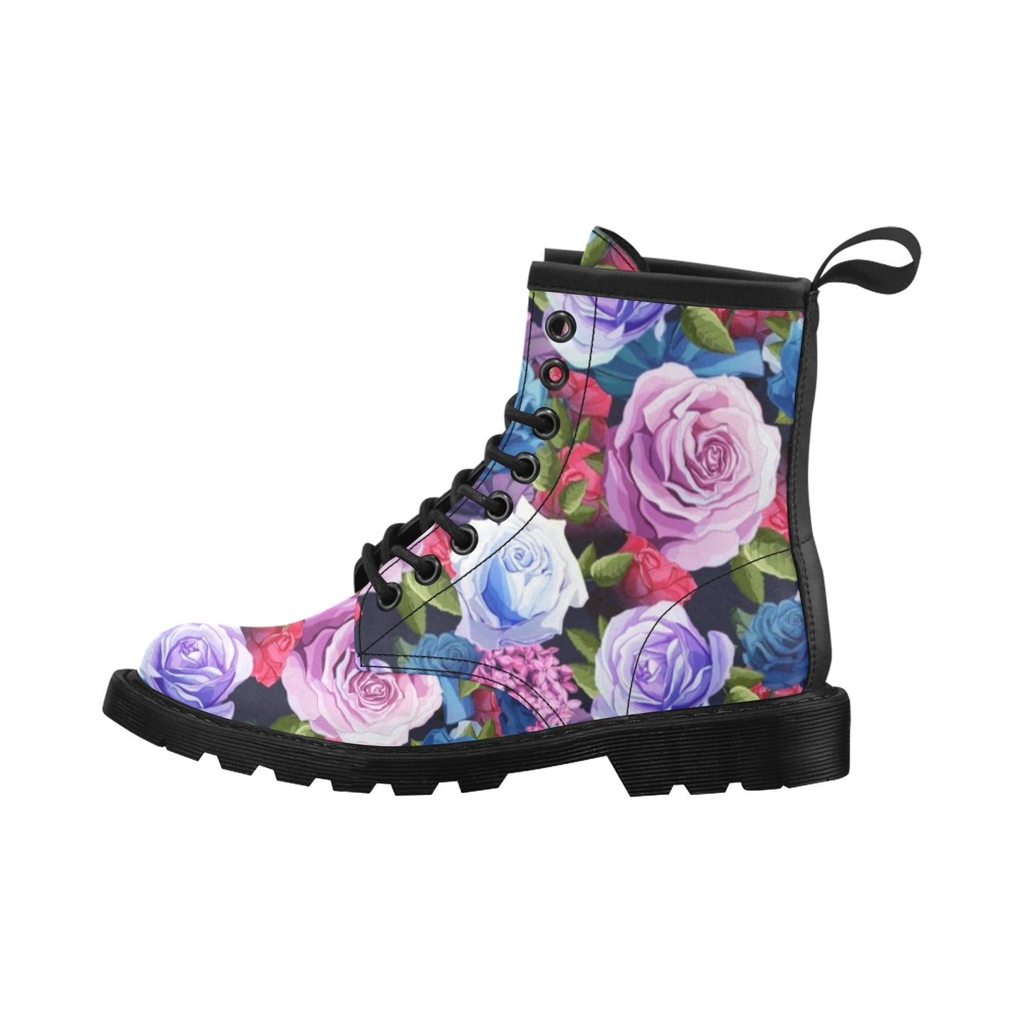 Rose Pattern Print Design RO09 Women's Boots