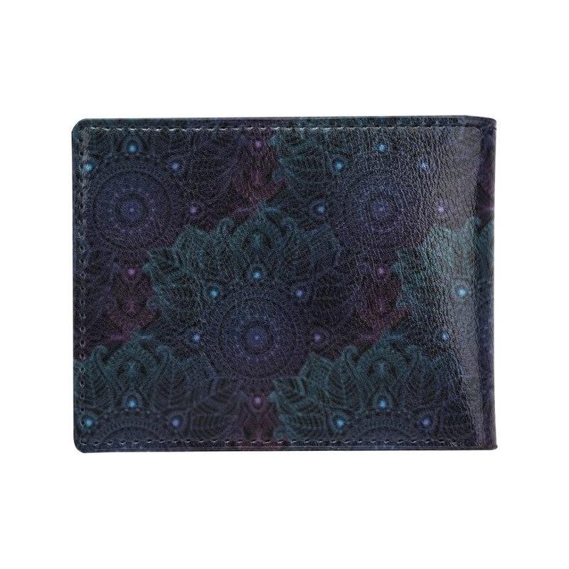 Boho Floral Mandala Men's ID Card Wallet