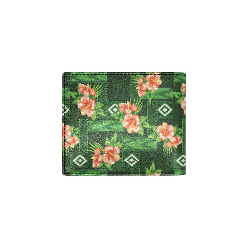 Hibiscus Pattern Print Design HB05 Men's ID Card Wallet