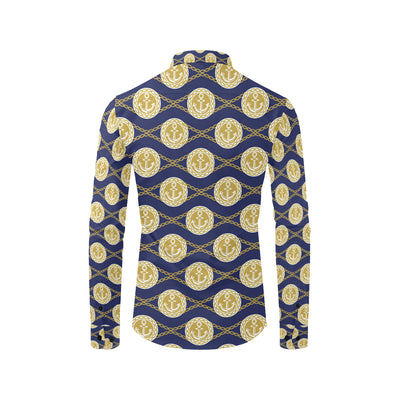 Anchor Luxury Pattern Men's Long Sleeve Shirt