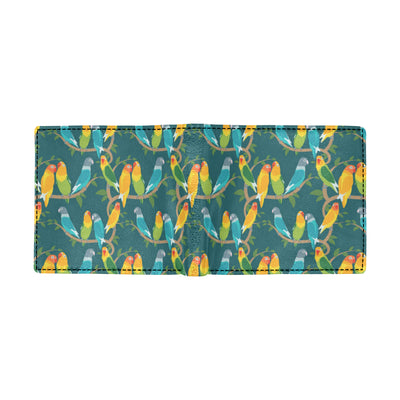 Lovebird Pattern Print Design 02 Men's ID Card Wallet