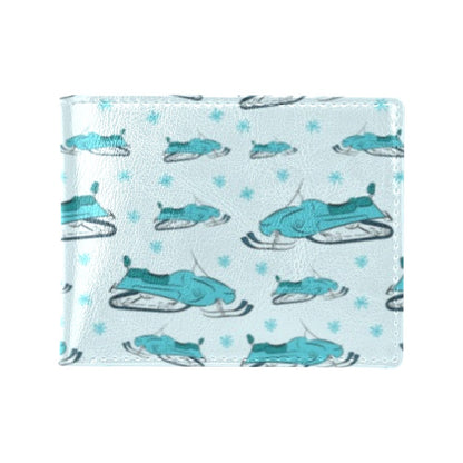 Snowmobile Print Design LKS301 Men's ID Card Wallet