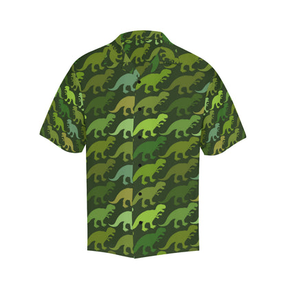 T Rex Pattern Print Design A03 Men's Hawaiian Shirt