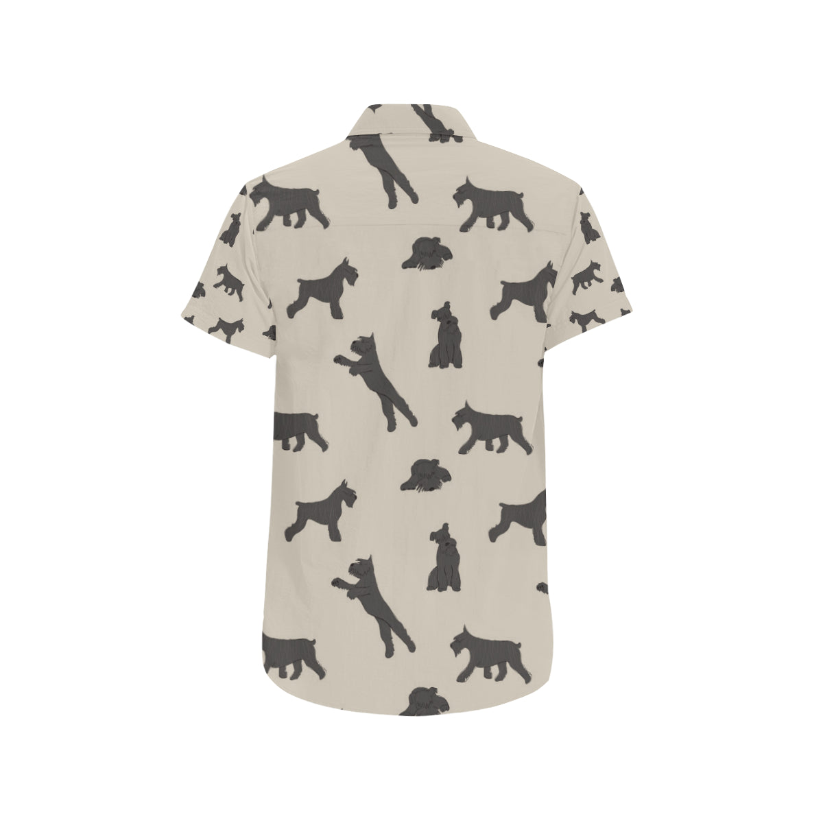 Schnauzers Pattern Print Design A06 Men's Short Sleeve Button Up Shirt