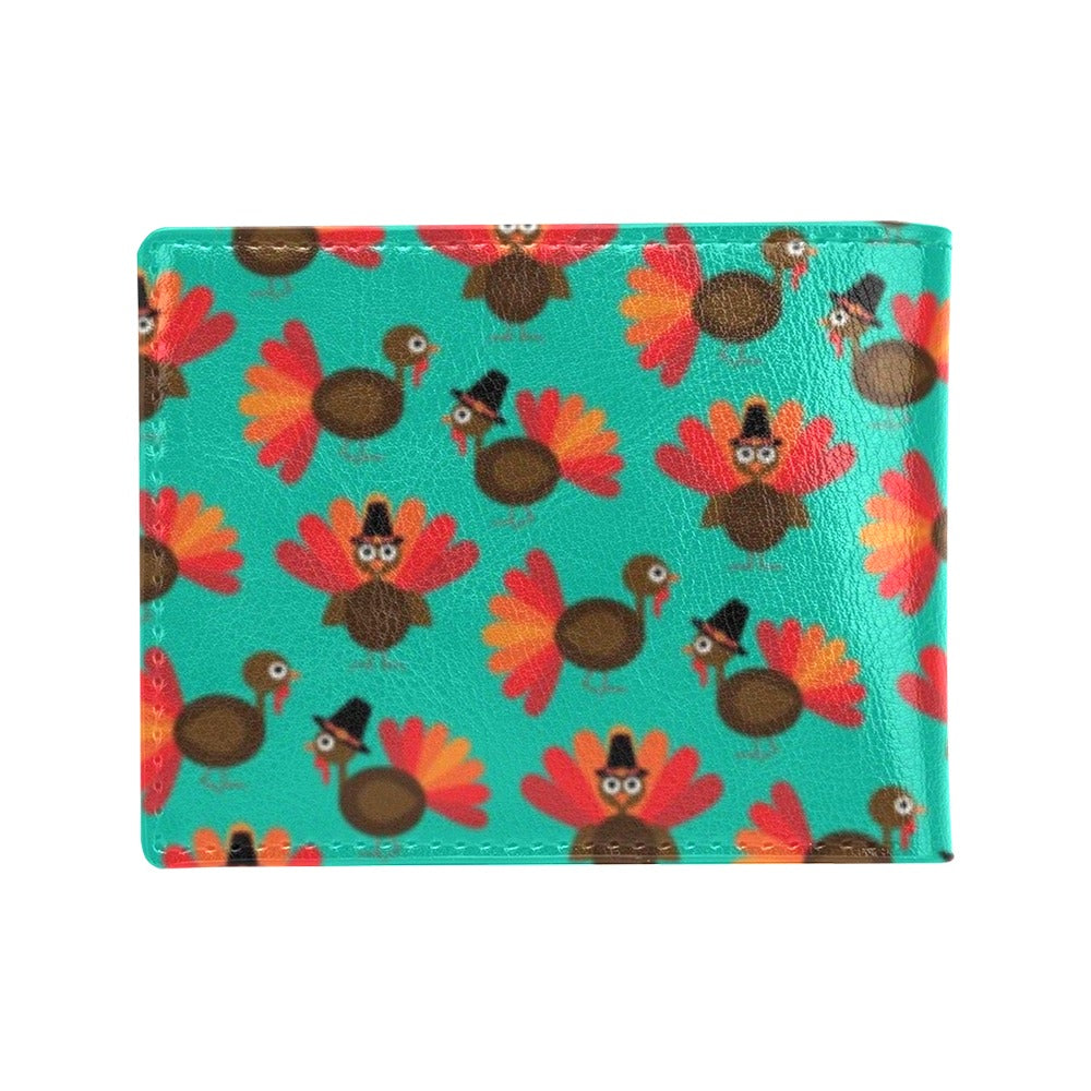 Turkey Print Design LKS402 Men's ID Card Wallet