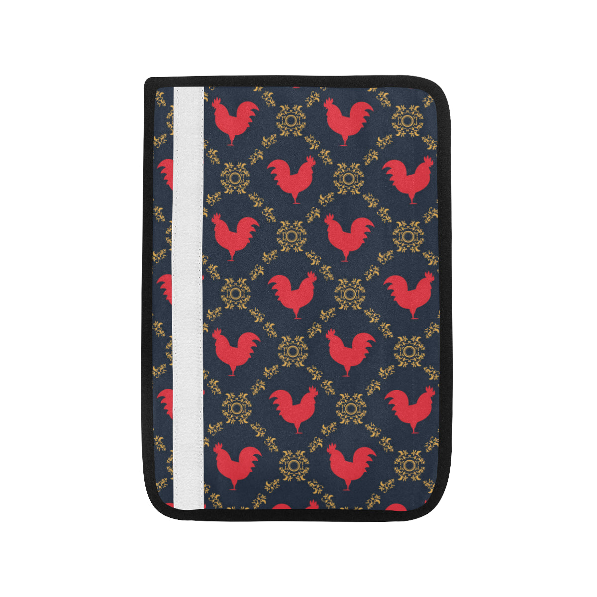 Rooster Pattern Print Design A02 Car Seat Belt Cover