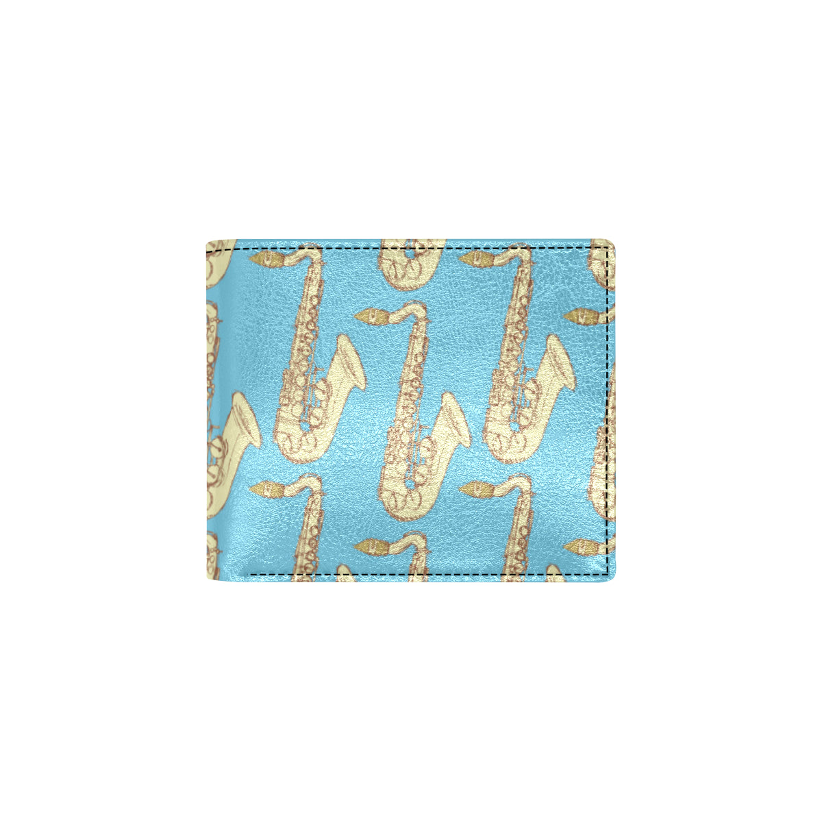 Saxophone Pattern Print Design 03 Men's ID Card Wallet