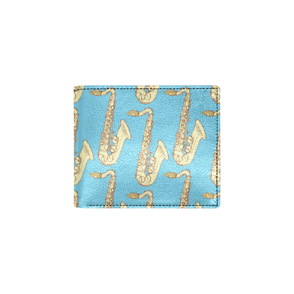 Saxophone Pattern Print Design 03 Men's ID Card Wallet