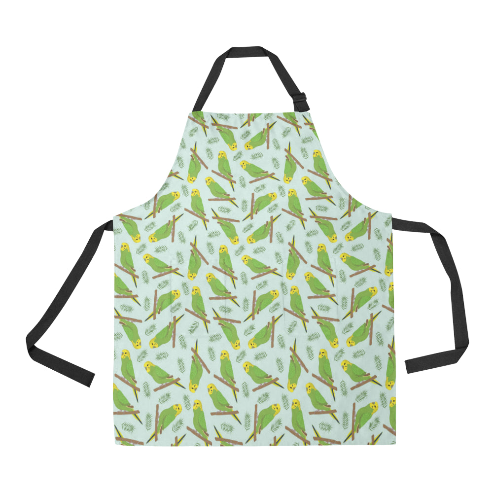 Budgerigar Pattern Print Design 04 Apron with Pocket