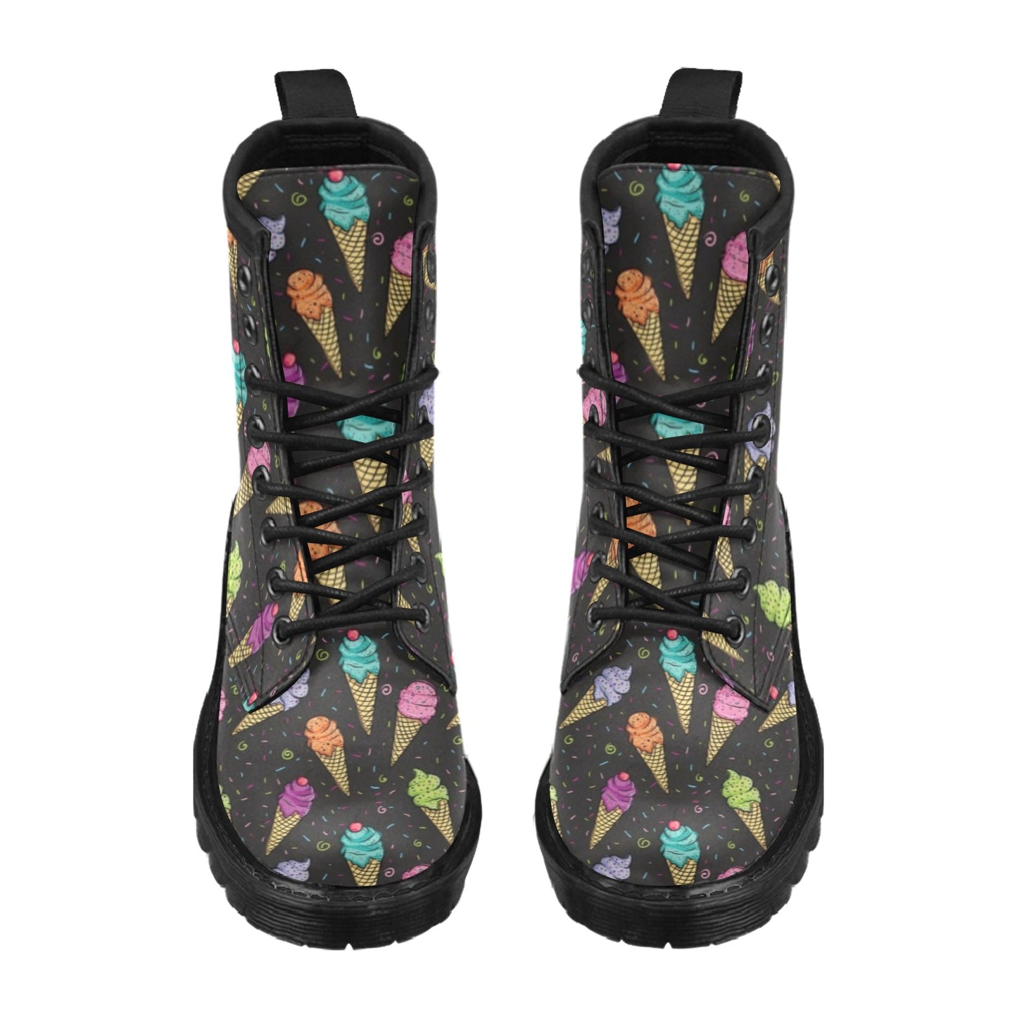 Ice Cream Pattern Print Design IC06 Women's Boots