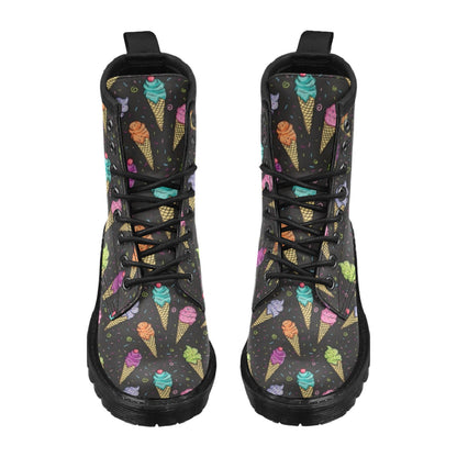 Ice Cream Pattern Print Design IC06 Women's Boots