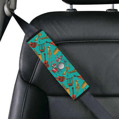 Drum Set Pattern Print Design 01 Car Seat Belt Cover