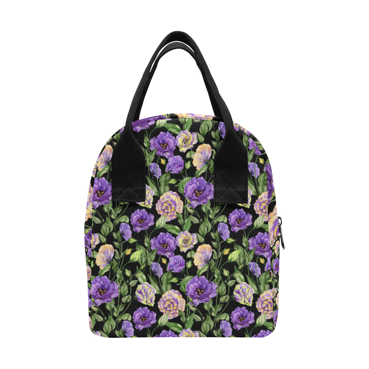 Lisianthus Pattern Print Design LT02 Insulated Lunch Bag