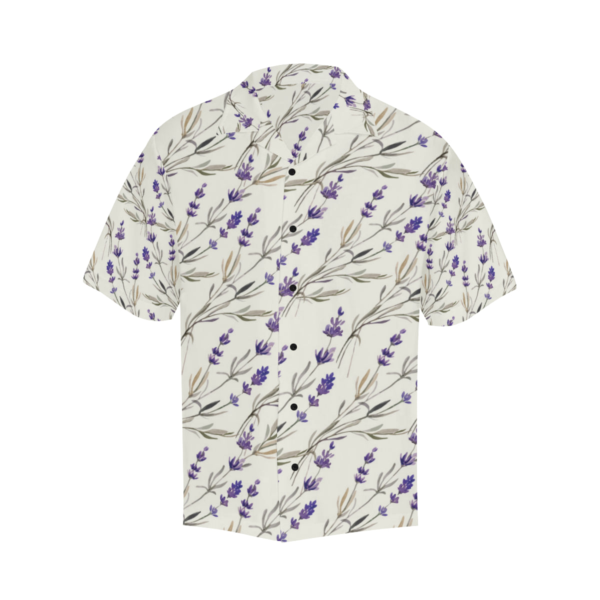 Lavender Pattern Print Design 01 Men's Hawaiian Shirt