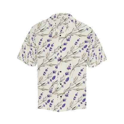 Lavender Pattern Print Design 01 Men's Hawaiian Shirt