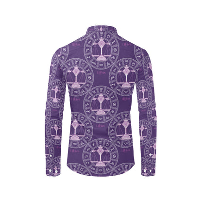 Libra Pattern Print Design 03 Men's Long Sleeve Shirt