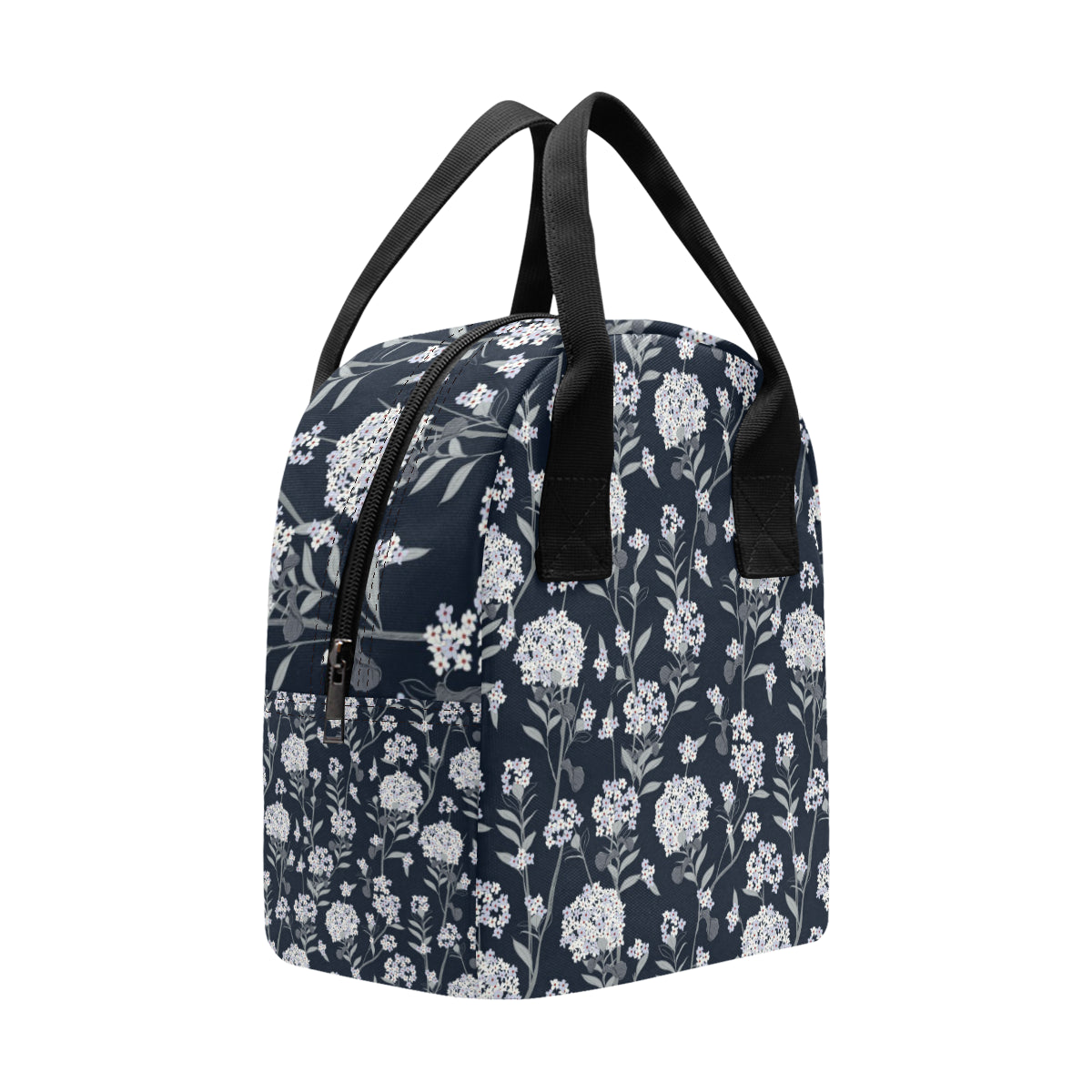Hydrangea Pattern Print Design HD07 Insulated Lunch Bag