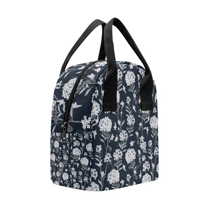 Hydrangea Pattern Print Design HD07 Insulated Lunch Bag