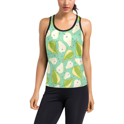 Pear Pattern Print Design PE04 Women's Racerback Tank Top
