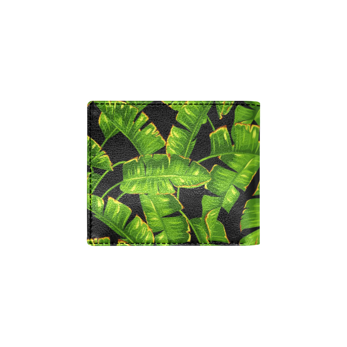 Banana Leaf Pattern Print Design BL06 Men's ID Card Wallet