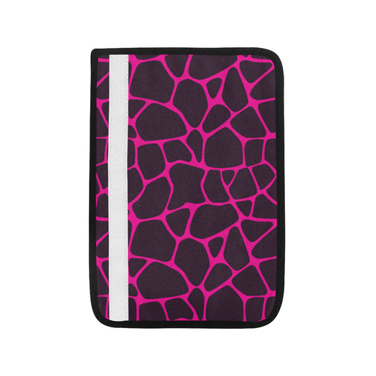 Giraffe Pink Background Texture Print Car Seat Belt Cover