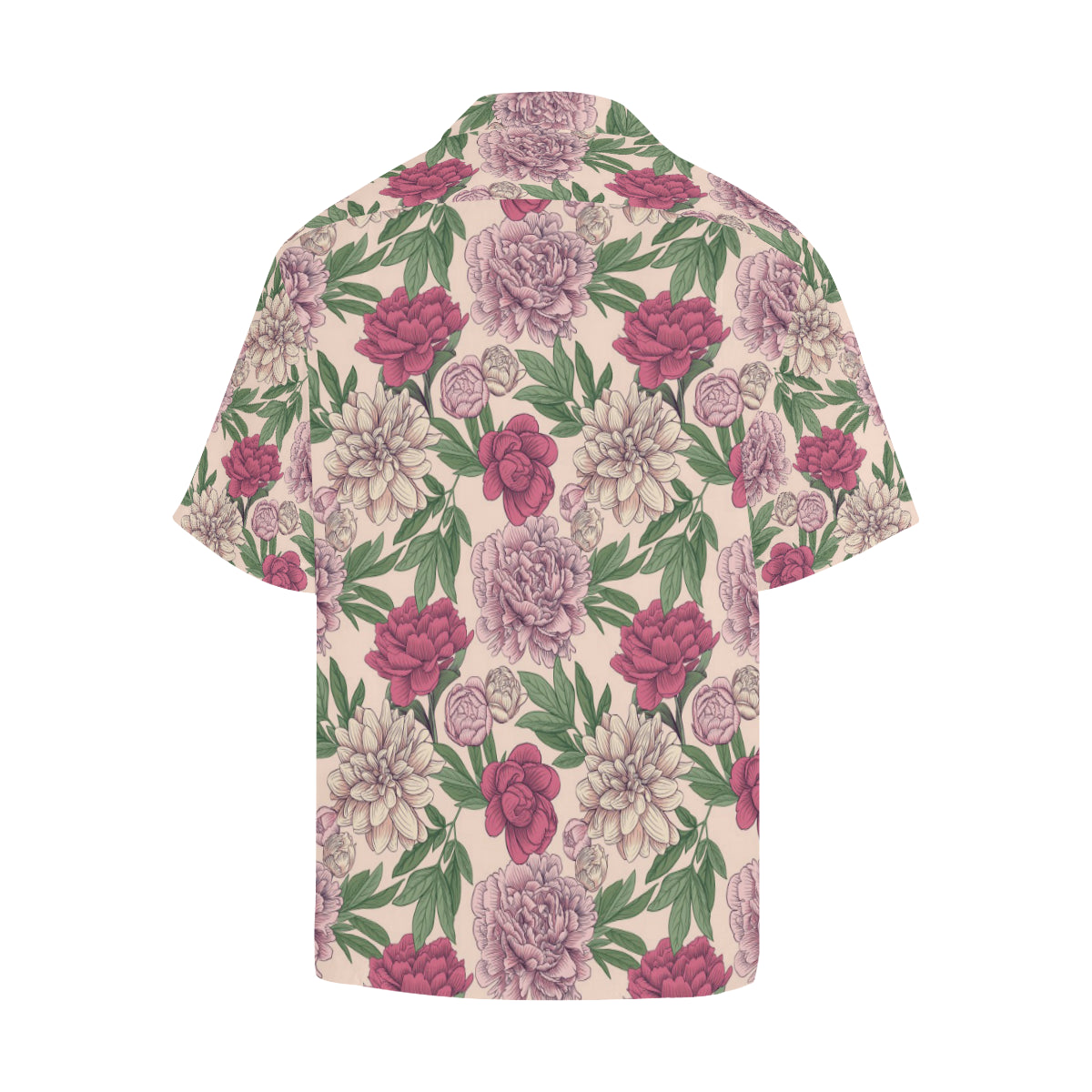 Peony Pattern Print Design A01 Men's Hawaiian Shirt