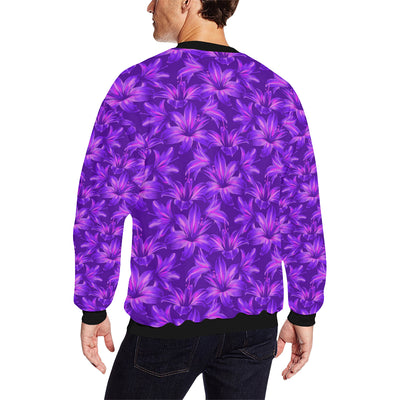 Amaryllis Pattern Print Design AL03 Men Long Sleeve Sweatshirt