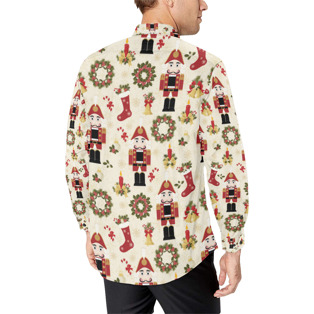 Nutcracker Pattern Print Design A01 Men's Long Sleeve Shirt