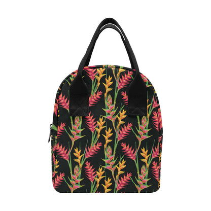 Heliconia Pattern Print Design HL01 Insulated Lunch Bag