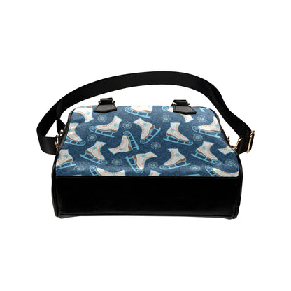 Ice Skate Pattern Print Design 01 Shoulder Handbag