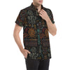 Polynesian Pattern Print Design A04 Men's Short Sleeve Button Up Shirt