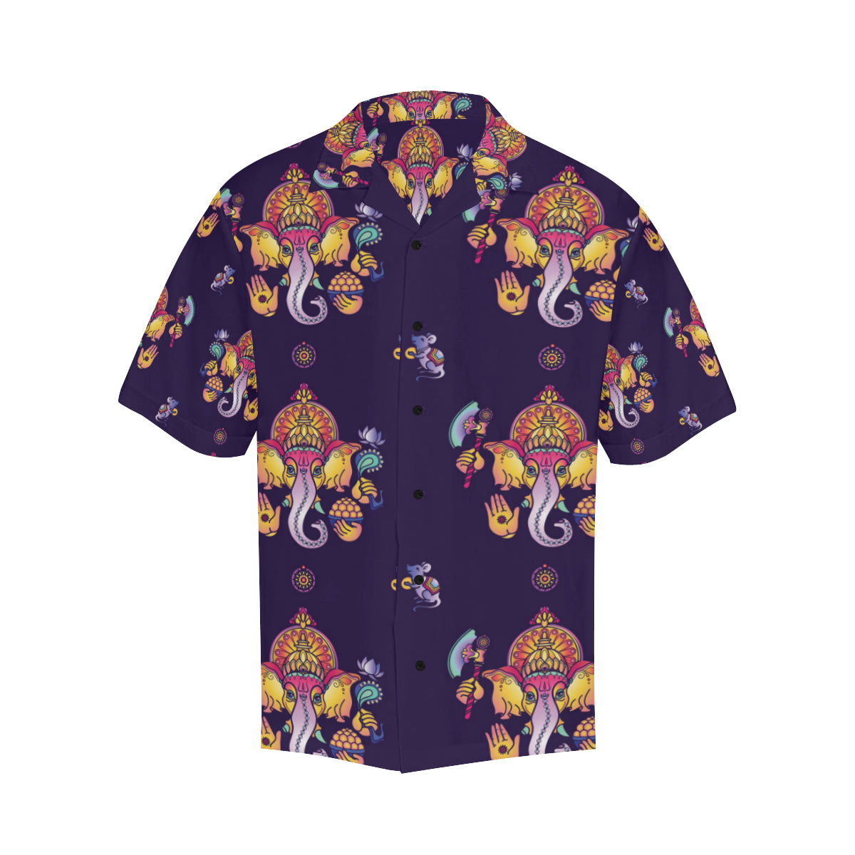 Ganesha Pattern Print Design 04 Men's Hawaiian Shirt