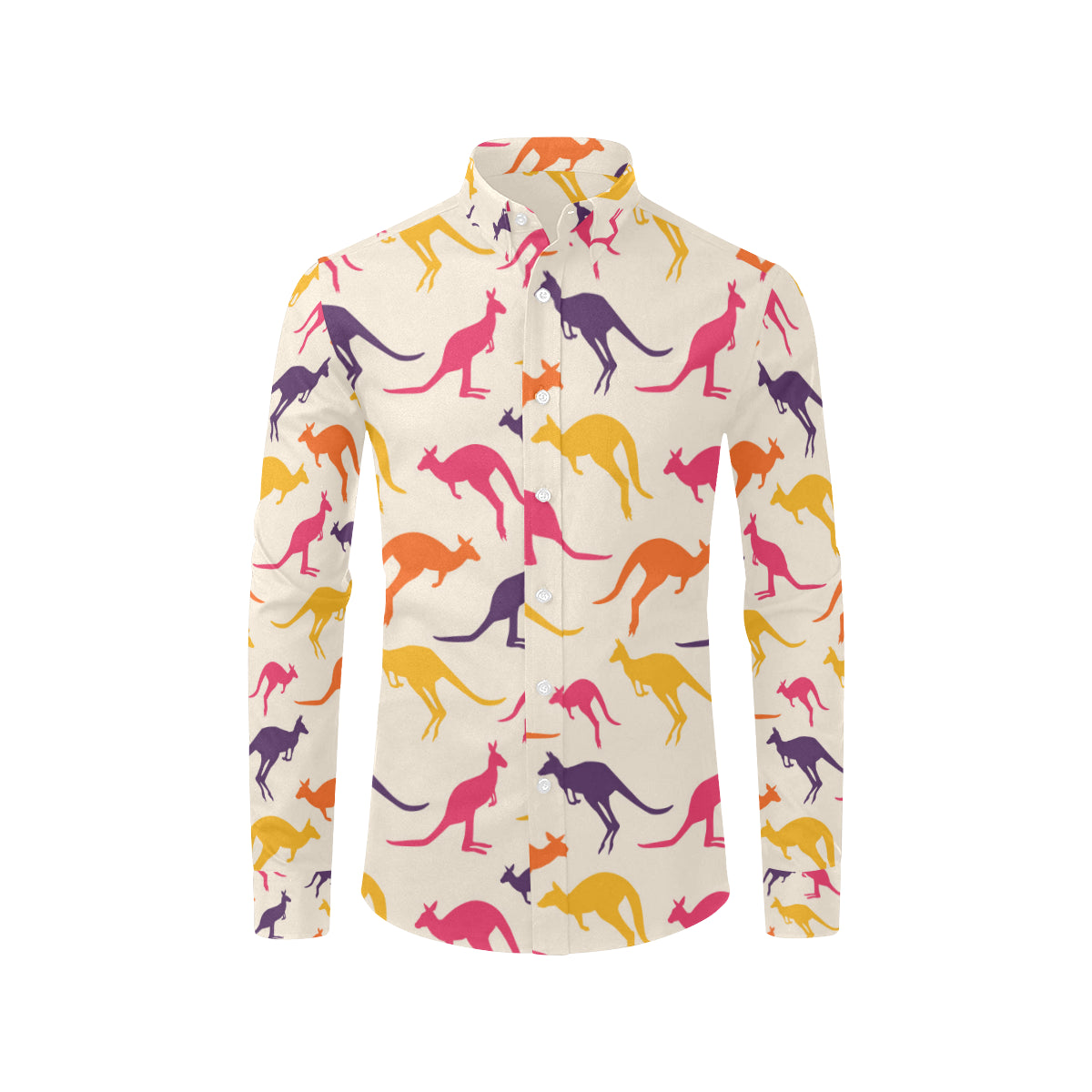 Kangaroos Pattern Print Design 01 Men's Long Sleeve Shirt