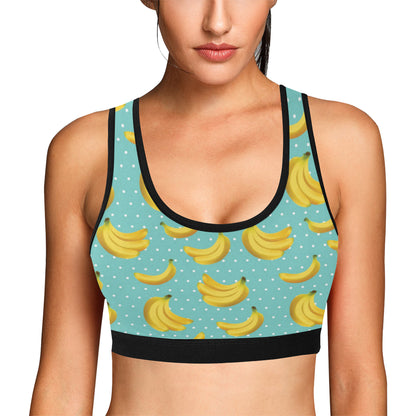 Banana Pattern Print Design BA02 Sports Bra