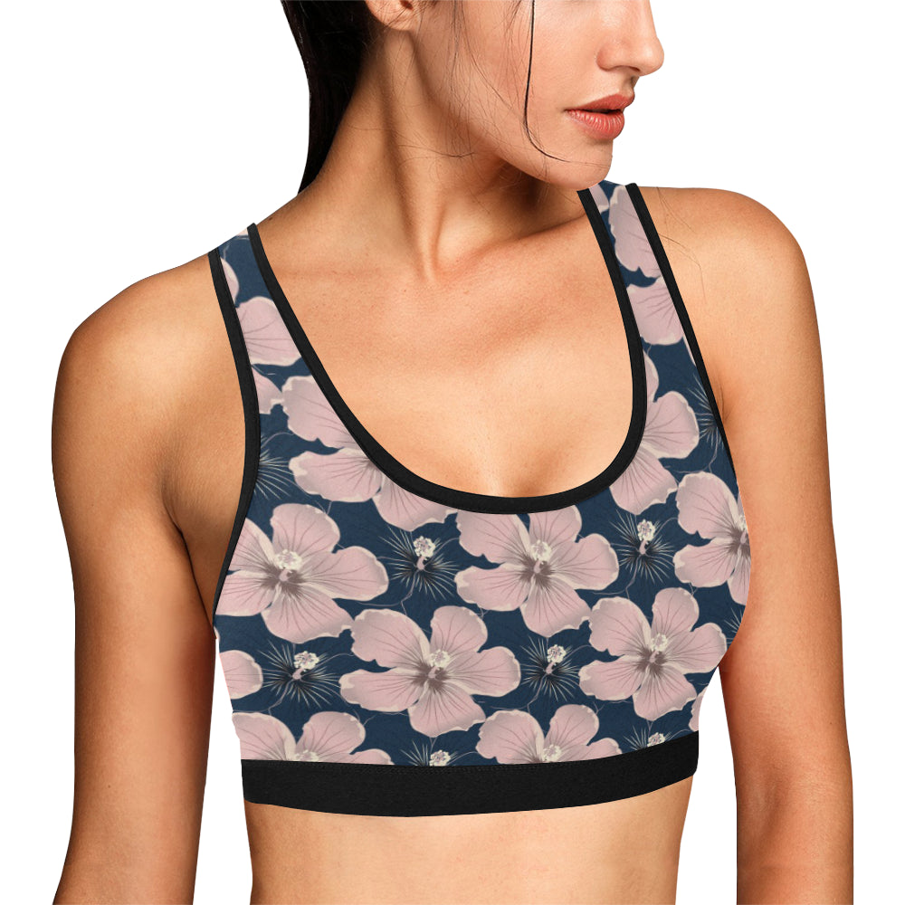 Plumeria Pattern Print Design PM018 Sports Bra