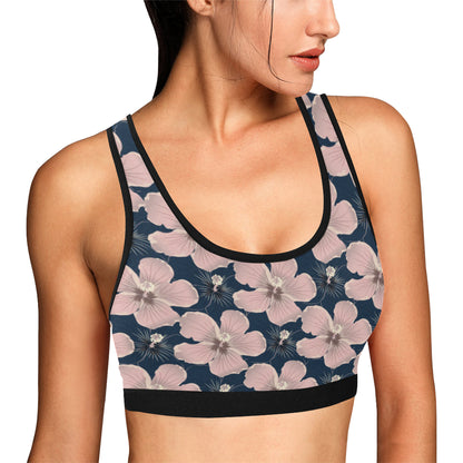 Plumeria Pattern Print Design PM018 Sports Bra