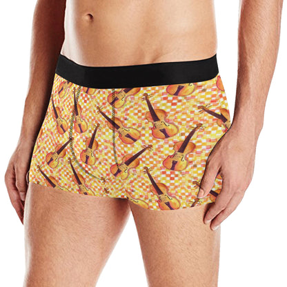 Violin Pattern Print Design 03 Men's Boxer Briefs