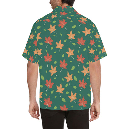 Maple Leaf Pattern Print Design 04 Men's Hawaiian Shirt
