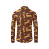 Dachshund Happy Print Pattern Men's Long Sleeve Shirt