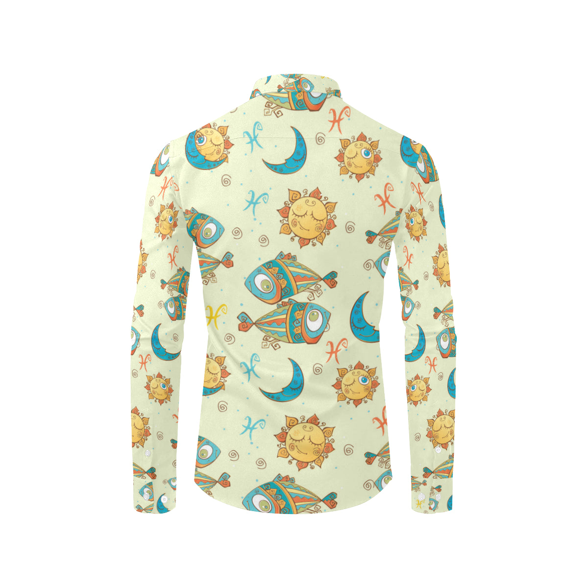 Pisces Pattern Print Design A03 Men's Long Sleeve Shirt