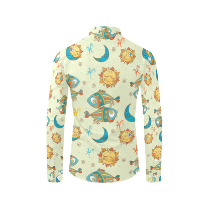 Pisces Pattern Print Design A03 Men's Long Sleeve Shirt