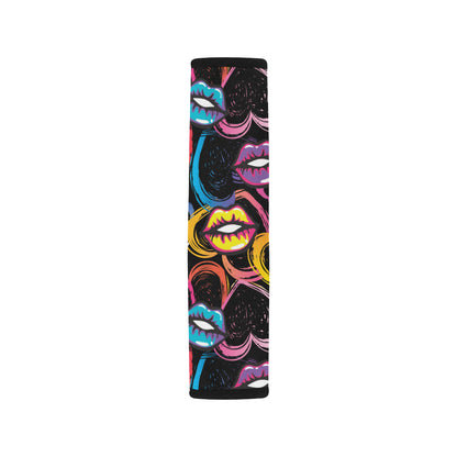 Pop Art Lip Pattern Print Design A03 Car Seat Belt Cover