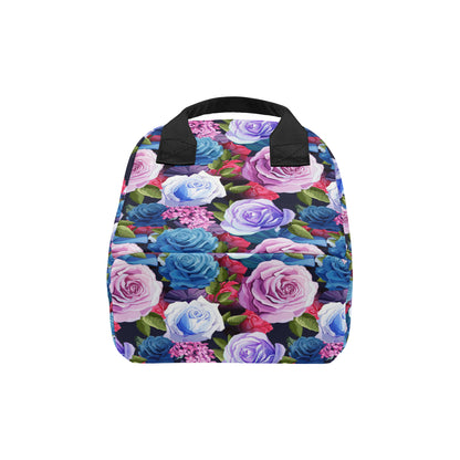 Rose Pattern Print Design RO09 Insulated Lunch Bag