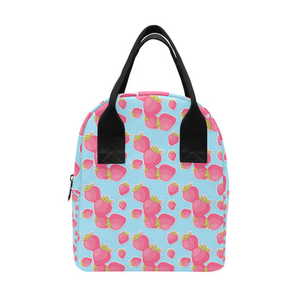 Strawberry Pattern Print Design SB04 Insulated Lunch Bag