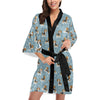 Beagle Pattern Print Design 02 Women's Short Kimono