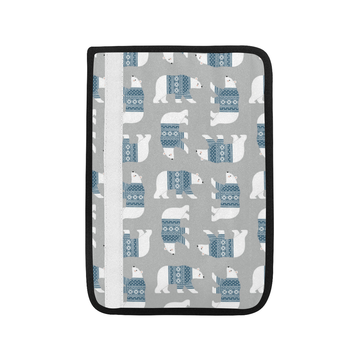 Polar Bear Pattern Print Design A03 Car Seat Belt Cover