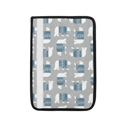 Polar Bear Pattern Print Design A03 Car Seat Belt Cover