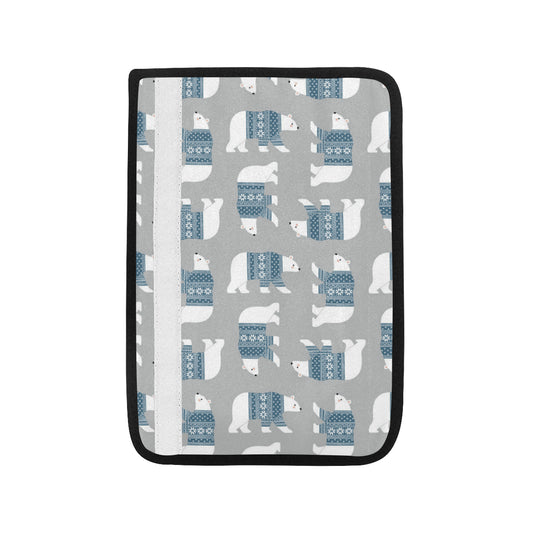 Polar Bear Pattern Print Design A03 Car Seat Belt Cover